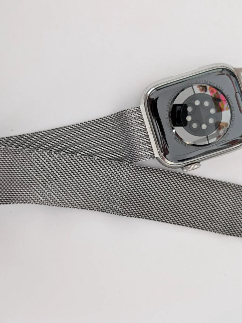 Apple Watch Series 8 w/Silver Milanese Mesh Band